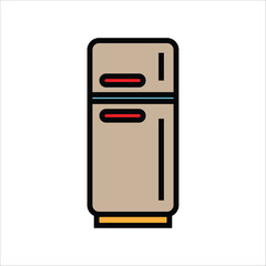 refrigerator icon line template vector