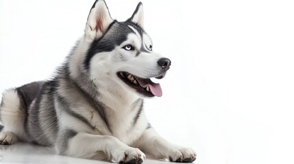 Fototapeta premium Husky isolated on white background