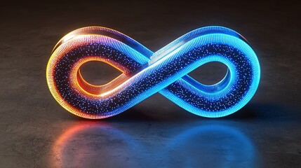 Obraz premium Luminous Infinity Symbol 3D Render
