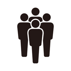 4人のピクトグラムアイコン