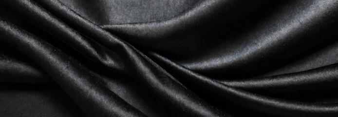 Fototapeta premium Subtle waves in soft, creamy fabric. Elegant and simple fabric background with soft curves, Premium for banner background.