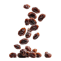 Obraz premium Australian Desert Raisin with half slices falling or floating