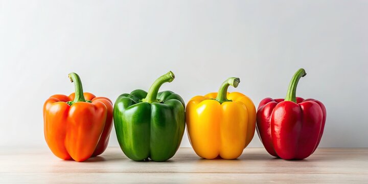 Minimalist Pfefferoni Still Life: A Vibrant Exploration of Color and Texture in a Clean Composition