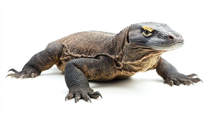 Obraz premium Komodo Dragon isolated on white background