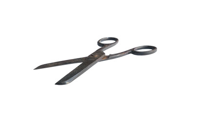 old rusty black metal scissors