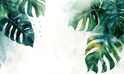 illustrations of various trees, leaves, grasses, and botanical elements on white background.