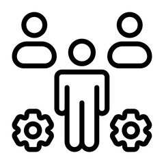 Diverse Team Outline Icon