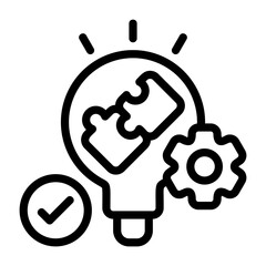 Problem Solving Together Outline Icon