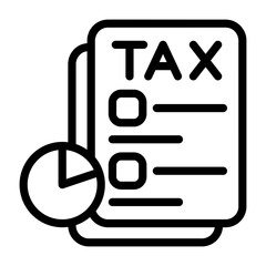 Tax Withholding Outline Icon