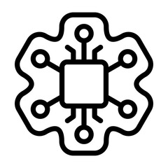 Machine Learning Outline Icon