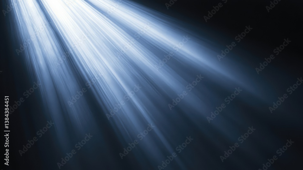 Poster spotlight casting a soft circle of light, with sharp contrast between the illuminated area and the s