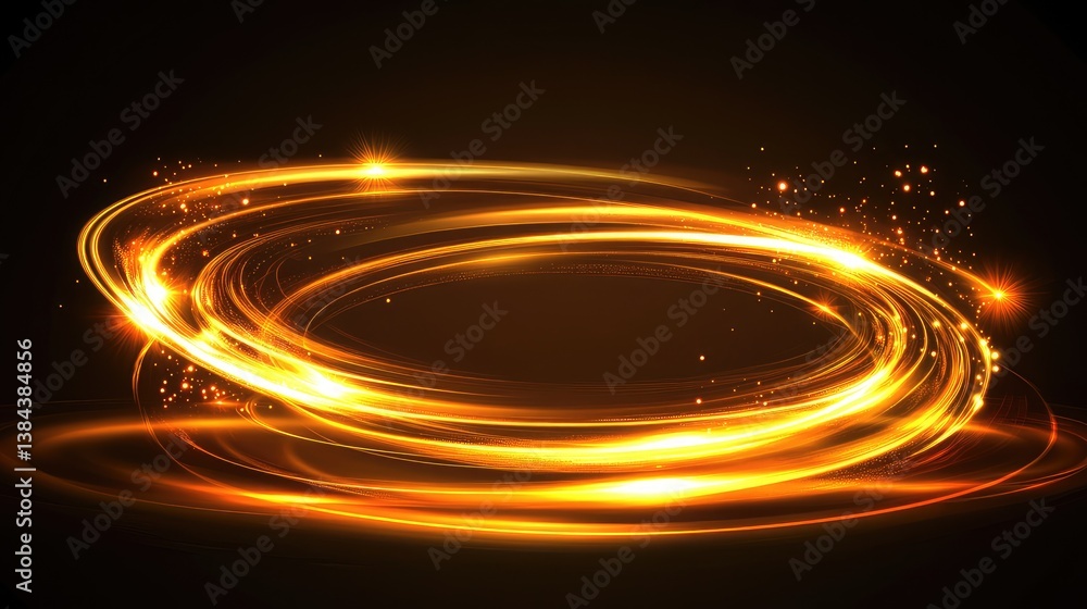 Aufkleber swirling abstract light patterns glowing with bright colors and soft gradients, providing a futurist