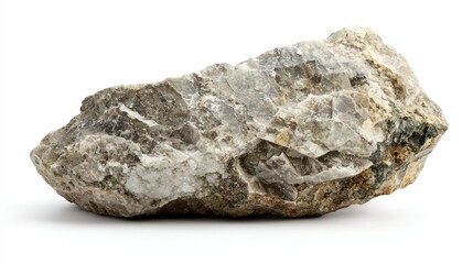 Migmatite isolated on white background