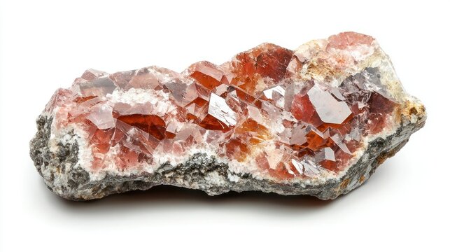 Migmatite isolated on white background