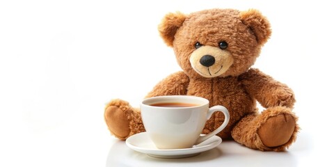 Warm Autumn Morning A Vintage Teddy Bear and Coffee Cozy Still Life Perfect for Cozy Fall Mornings