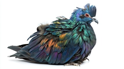 Obraz premium Nicobar Pigeon isolated on white background