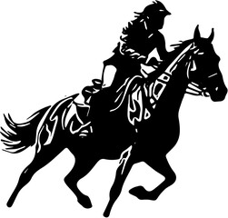 horse rider silhouette