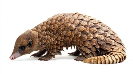 Pangolin isolated on white background