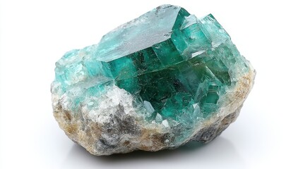 Paraiba Tourmaline isolated on white background