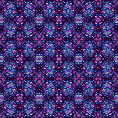 Seamless Magic Mushroom Pattern – Whimsical Psychedelic Textile and Fashion Design
