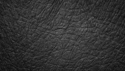 Dark leather background with natural texture. Black premium background with damaged wall texture and very charming details.