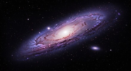 Fototapeta premium Explore the Andromeda Galaxy in Stunning Detail Against a Starry Night Sky