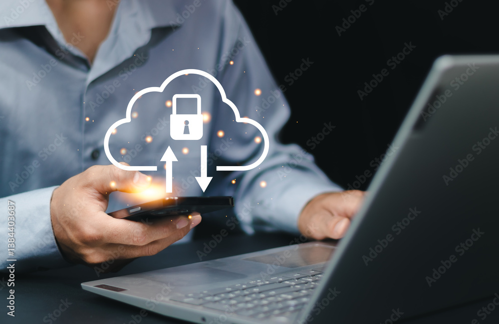 Poster cloud storage and security technology for mobile data protection, encrypted backup, and online acces