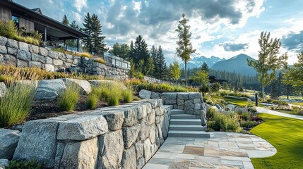 Mountain View Luxury Home Landscape Design