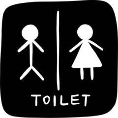 toilet sign, png element