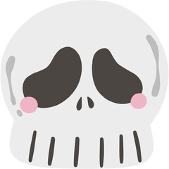 a cute skull clipart for Halloween decoration, ghost element