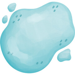 marsh, water color painting of water, the environment illustration element sticker.