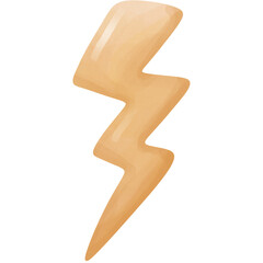 yellow thunder, illustration element of environment sticker