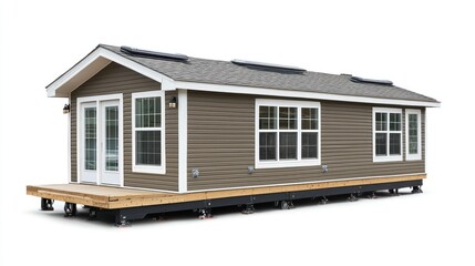 Fototapeta premium Prefabricated modular home isolated on white background