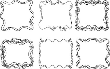 Minimalist ornate borders, dividers and frames. Decoration for packaging branding and invitations. Multipurpose frames.
