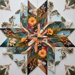 Intricate floral design with vibrant colors.