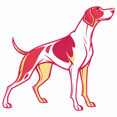 Hound Dog silhouette vector illustration