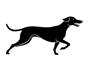 Hound Dog silhouette vector illustration