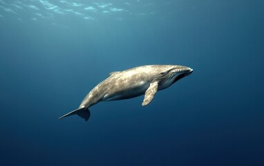 Fototapeta premium Humpback Whale Underwater Grace
