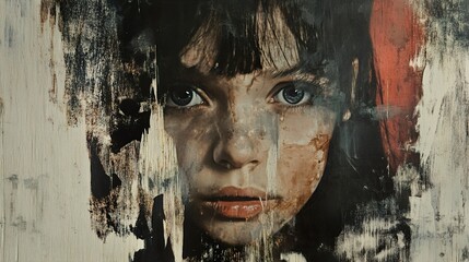A Girl's Portrait: Abstract Painting