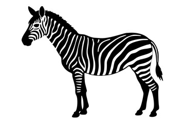 Zebra silhouette vector illustration