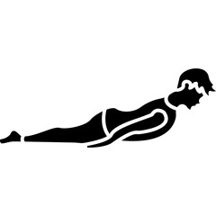 Fototapeta premium Locust Pose Icon