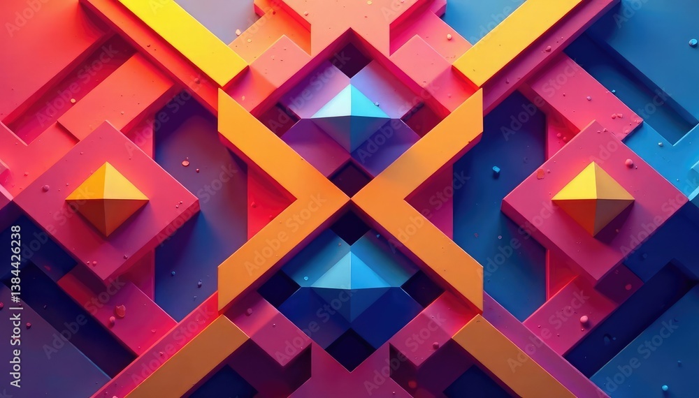 Canvas Prints abstract geometric shapes forming a repeating design , structure, element, repeat