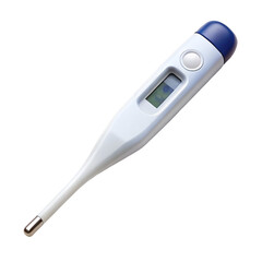 Electronic thermometer isolated on transparent background  
