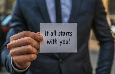 Obraz premium Empowerment Begins With You – Business Motivation Concept