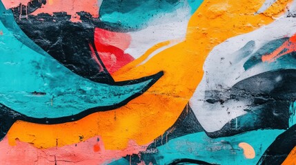 Vibrant Graffiti Art on a Weathered Wall
