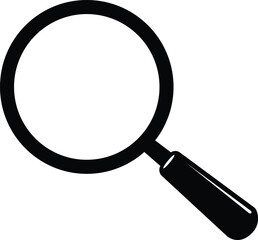 Magnifying glass silhouette