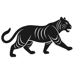 Fototapeta premium Tiger silhouette vector illustration