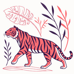 Tiger silhouette vector illustration