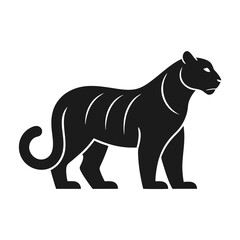 Tiger icon silhouette vector illustration