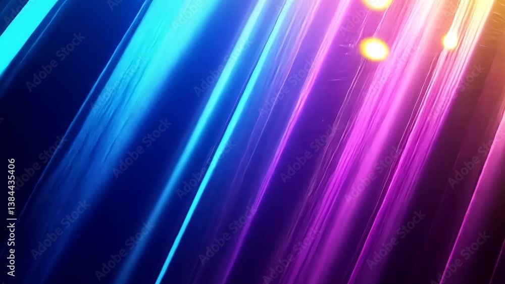 Poster abstract background with dynamic blue and magenta light streaks creating a futuristic and modern des